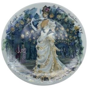 Vintage Limoges Sarah en Tournure La Femme Tentation 1875 Plate